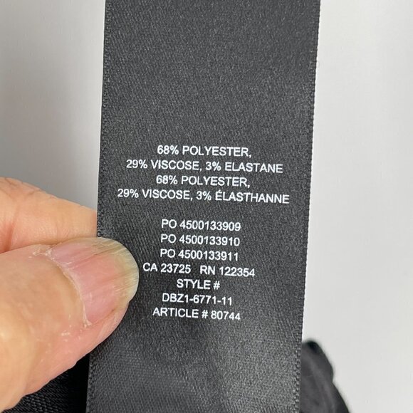 Aritzia Babaton Classic Trouser Black Cropped Slim Leg Ankle Trouser Pants 8 - Picture 7 of 7